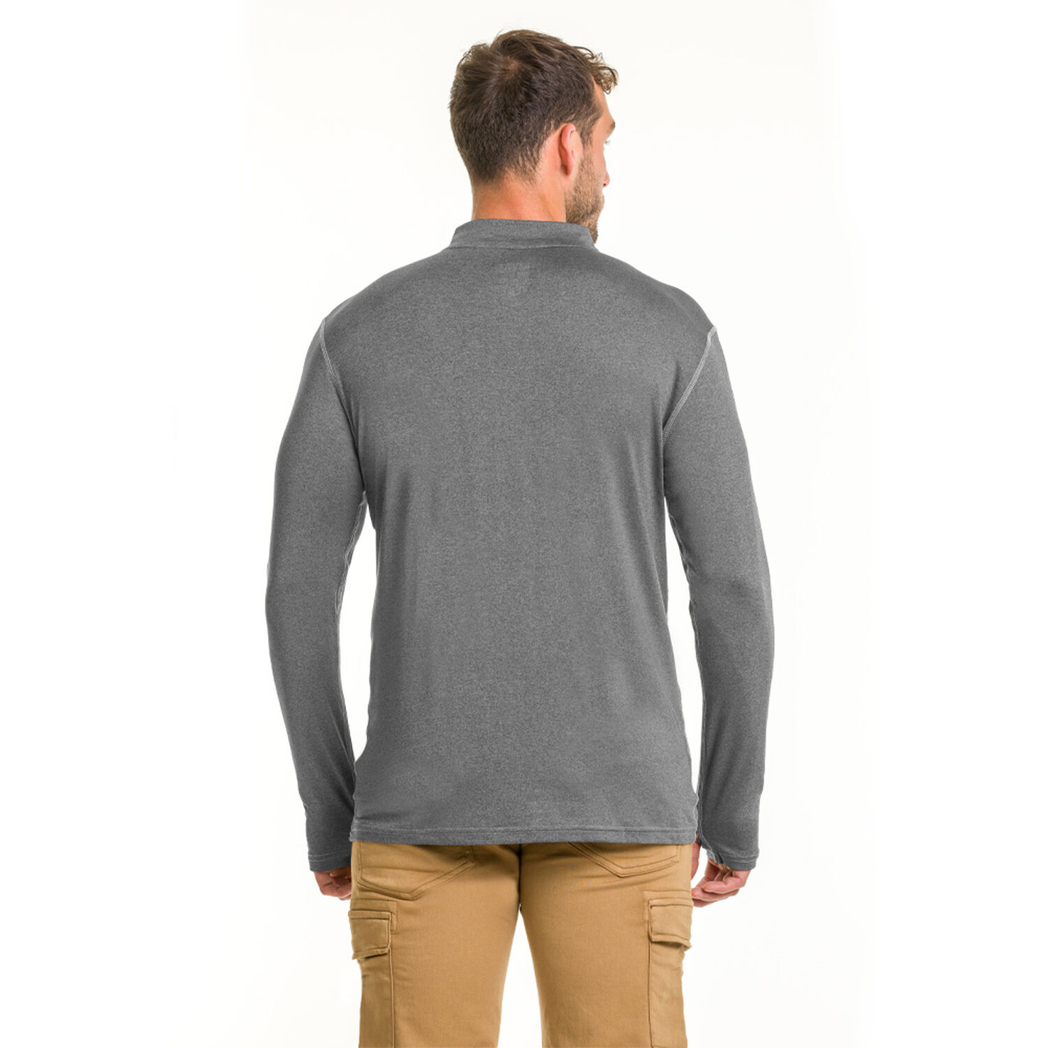 Polera Dry Fit Hw Spx Manga Larga Hombre Carbon Grey image number 1.0
